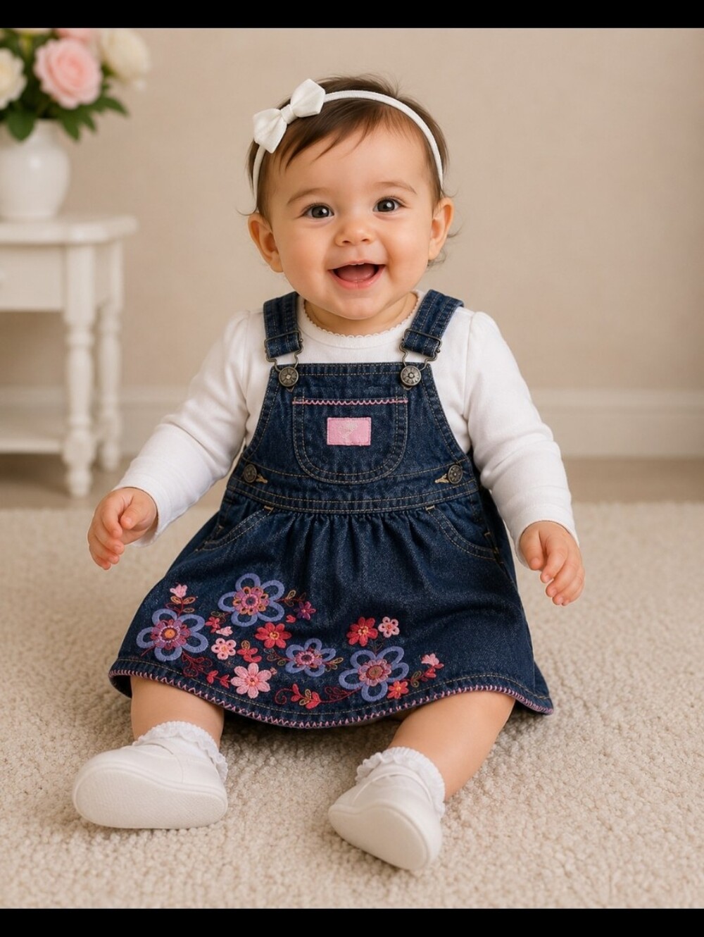 OSHKOSH B’GOSH Overall Jean Skirt 9M